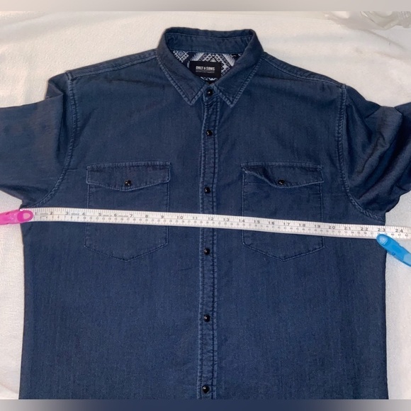 2/30$ Men’s ONLY & SONS dark blue cotton blend stretchy long sleeves shirt Sz XL - Picture 9 of 16